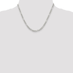 Sterling Silver 3.75mm Figaro Anchor Chain - 5