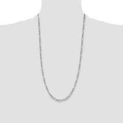 Sterling Silver 3.75mm Figaro Anchor Chain - 6
