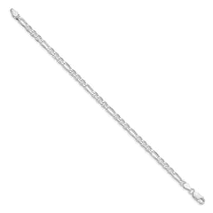 Sterling Silver Rhodium-plated 3.75mm Figaro Anchor Chain - 6