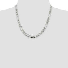Sterling Silver 7.5mm Figaro Anchor Chain - 10
