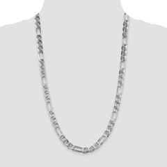 Sterling Silver 8.25mm Figaro Anchor Chain - 7