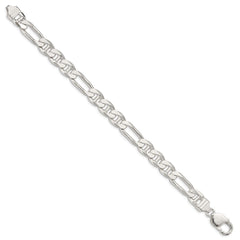 Sterling Silver 8.75mm Figaro Anchor Chain