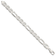 Sterling Silver 10.65mm Figaro Anchor Chain - 5