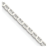Sterling Silver 2.1mm Flat Anchor Chain - 7