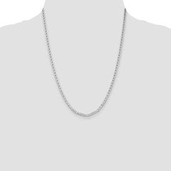 Sterling Silver Rhodium-plated 3mm Flat Anchor Chain - 2