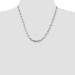 Sterling Silver Rhodium-plated 4.5mm Flat Anchor Chain - 4