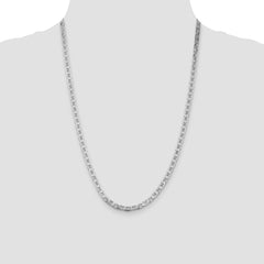 Sterling Silver Rhodium-plated 4.5mm Flat Anchor Chain - 5
