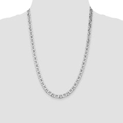 Sterling Silver Rhodium-plated 6.5mm Flat Anchor Chain - 2