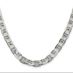 Sterling Silver 7mm Flat Anchor Chain - 5