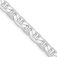 Sterling Silver Rhodium-plated 7mm Flat Anchor Chain - 3