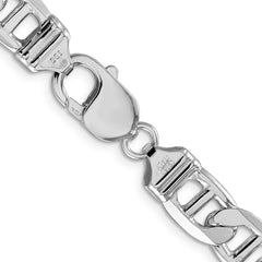 Sterling Silver Rhodium-plated 9.5mm Flat Anchor Chain - 3