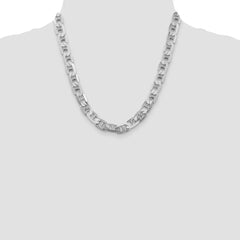 Sterling Silver Rhodium-plated 9.5mm Flat Anchor Chain - 3