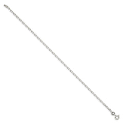 Sterling Silver Diamond-cut Open Link Cable Chain