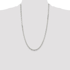 Sterling Silver 4.5mm Diamond-cut Long Link Cable Chain - 2