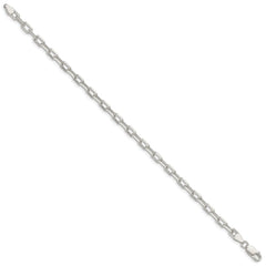 Sterling Silver 4.5mm Diamond-cut Long Link Cable Chain - 3