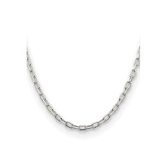 Sterling Silver Rhodium-plated 4.5mm Diamond-cut Long Link Cable Chain - 4