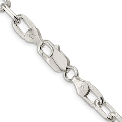 Sterling Silver 6.65mm Diamond-cut Long Link Cable Chain - 3