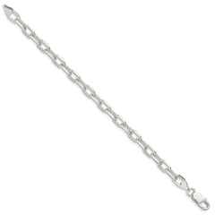 Sterling Silver 6.65mm Diamond-cut Long Link Cable Chain - 2