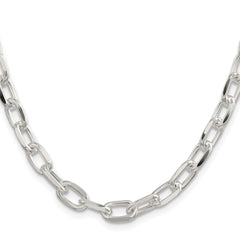 Sterling Silver 7.5mm Diamond-cut Long Link Cable Chain - 3