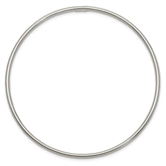 Sterling Silver Rhodium-plated 2mm Slip-on Bangle Bracelet