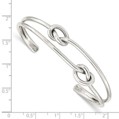 Sterling Silver Knot Bangle - 2