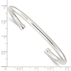 Sterling Silver Polished Cuff Bangle - 2