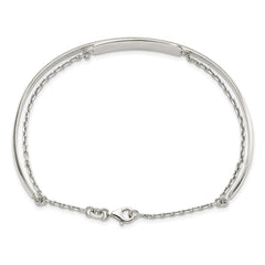 Sterling Silver Polished ID Bangle - 2