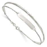 Sterling Silver Polished ID Bangle - 2