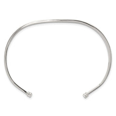 Sterling Silver with Black Rhodium Inlay Cuff Bangle