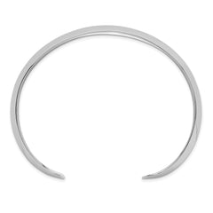 Sterling Silver Polished 15mm Domed Cuff Bangle