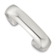 Sterling Silver Polished 15mm Domed Cuff Bangle