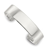 Sterling Silver Polished 15mm Flat Cuff Bangle