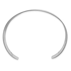 Sterling Silver Polished 30mm Flat Cuff Bangle