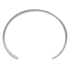 Sterling Silver Polished 40mm Flat Cuff Bangle