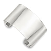 Sterling Silver Polished 40mm Flat Cuff Bangle