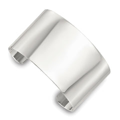 Sterling Silver Polished 40mm Flat Cuff Bangle