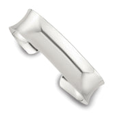 Sterling Silver Polished 15mm Concave Cuff Bangle