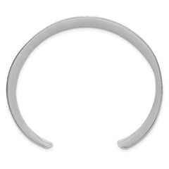 Sterling Silver Polished 20mm Concave Cuff Bangle