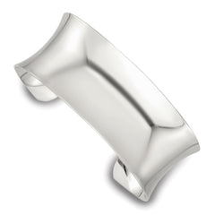 Sterling Silver Polished 25mm Concave Cuff Bangle