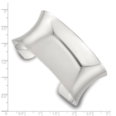 Sterling Silver Polished 30mm Concave Cuff Bangle
