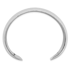 Sterling Silver Polished 25mm Domed Hammered Cuff Bangle