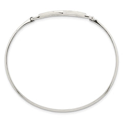 Sterling Silver Polished Open Heart Bangle