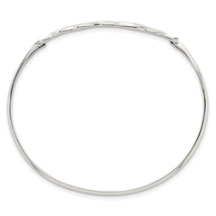 Sterling Silver Polished Celtic Knot Bangle