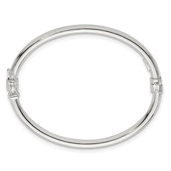 Sterling Silver Polished 3.00mm Hinged Baby Bangle