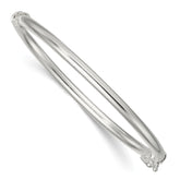 Sterling Silver Polished 3.00mm Hinged Baby Bangle