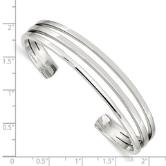 Sterling Silver Cuff Bangle Bracelet - 2