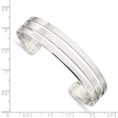 Sterling Silver Polished Cuff Bangle - 4