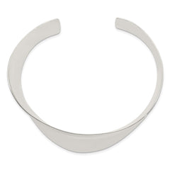 Sterling Silver Polished Wave Cuff Bangle