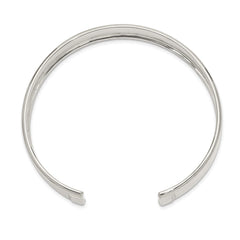 Sterling Silver 10mm Polished Cuff Bangle