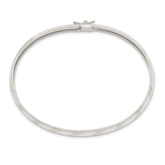 Sterling Silver 7mm Diamond-cut Flexible Bangle - 2